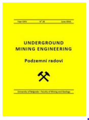 Underground Mining Engineering - Podzemni radovi journal cover